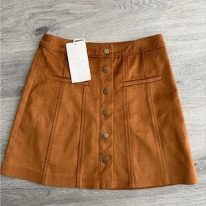 Zara Trafaluc Skirt Brown Fall